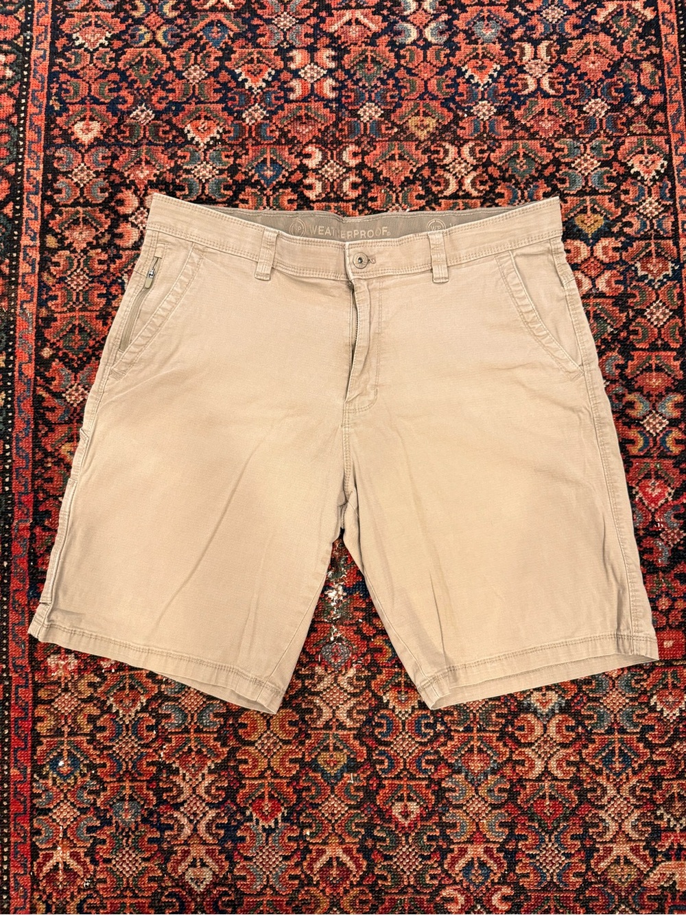 Weatherproof Ripstop Men's Khaki Cargo Shorts